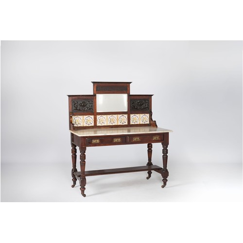 134 - A MAHOGANY WASH STAND, EARLY 20TH CENTURY