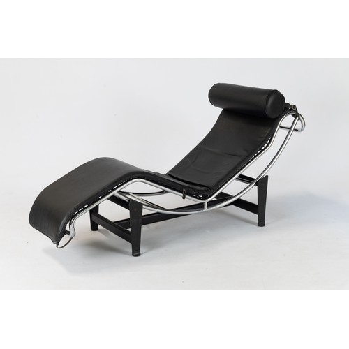 165 - A REPRODUCTION LC4 CHAISE LONGUE DESIGNED BY LE CORBUSIER, PIERRE JEANNERET AND CHARLOTTE PERLAND, 1... 