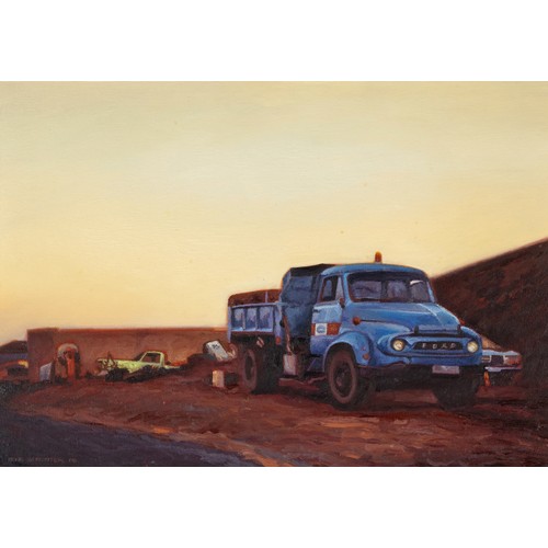 300 - Henk Serfontein (South African 1971 - ) BLUE TRUCK AT DAWN