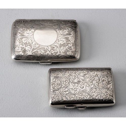 1053 - AN EDWARD VII SILVER CIGARETTE CASE, H.J COOPER & CO LTD, BIRMINGHAM, 1903