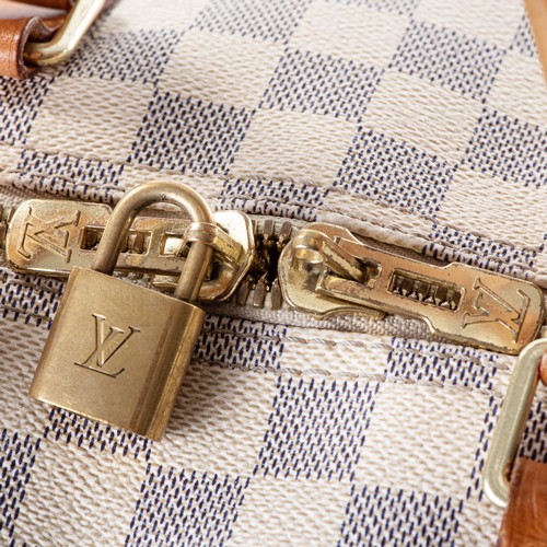 219 - A LOUIS VUITTON KEEPALL 45 BANDOULIÈRE DAMIER AZUR