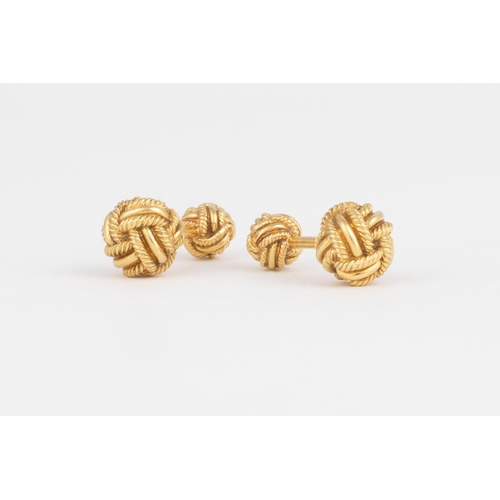 575 - A PAIR OF 18CT GOLD CUFFLINKS, DESIGNED BY JEAN SCHLUMBERGER FOR TIFFANY AND CO