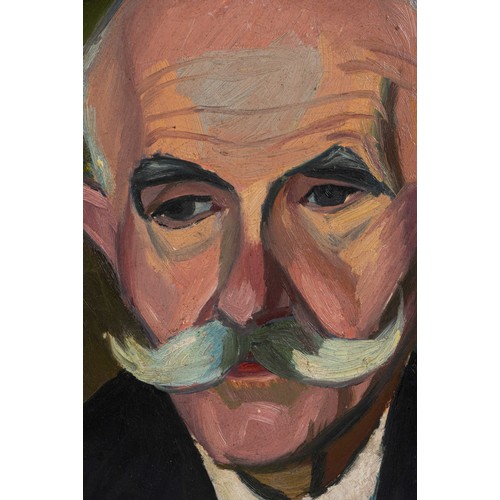 461 - Maggie Laubser (South Africa 1886 - 1973): PORTRAIT OF A MAN WITH WHITE MOUSTACHE