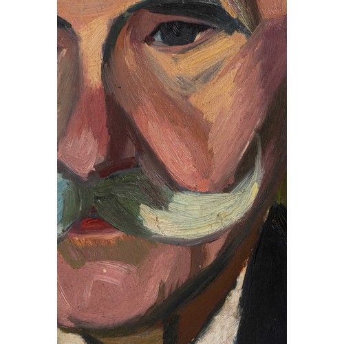 461 - Maggie Laubser (South Africa 1886 - 1973): PORTRAIT OF A MAN WITH WHITE MOUSTACHE