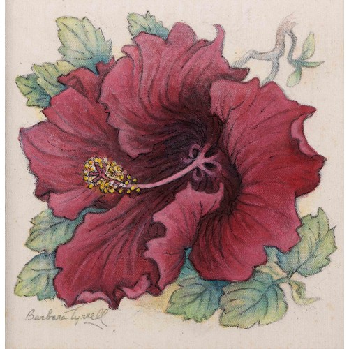 258 - Barbara Eleanor Harcourt Tyrrell (South Africa 1912 - 2015): HIBISCUS, and, PALE PINK HIBUSCUS, two ... 