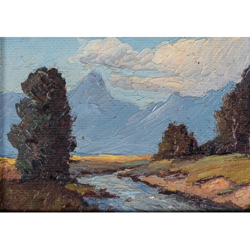 270 - Olchert Braak (South Africa 1894 - 1971): MOUNTAINOUS LANDSCAPE WITH RONDAWEL, RIVERBED LANDSCAPE WI... 