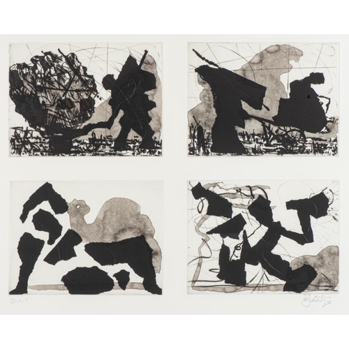 319 - William Joseph Kentridge (South Africa 1955 - ): UNTITLED (FOUR SHADOWS)