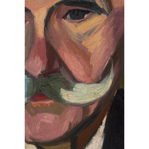 461 - Maggie Laubser (South Africa 1886 - 1973): PORTRAIT OF A MAN WITH WHITE MOUSTACHE