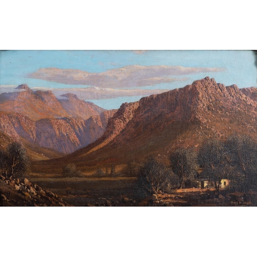 467 - Tinus de Jongh (South Africa 1885 - 1942): HOUSE IN A MOUNTAINOUS LANDSCAPE