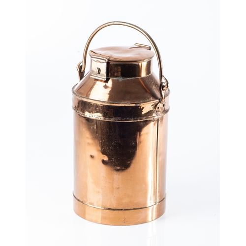 157 - A COPPER MILK URN