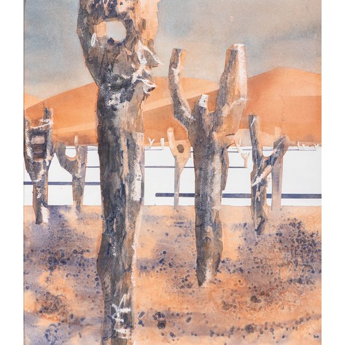 262 - Ulrich Konrad Heinrich Schwanecke (South Africa 1932 - 2007): FORGOTTEN WORLD (SOSSUSVLEI), triptych