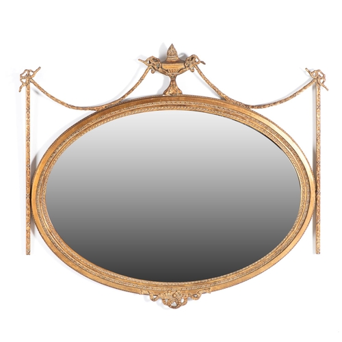 100 - A GILTWOOD MIRROR, 19TH CENTURY