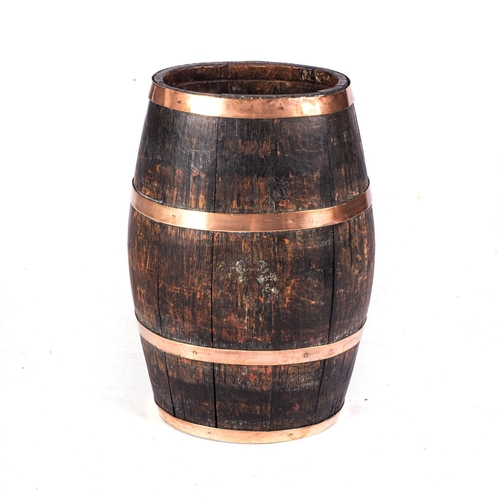 88 - AN OAK AND COPPER-BOUND BARREL