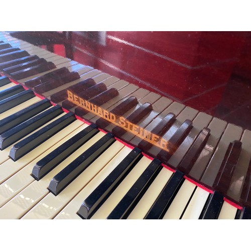 112 - A MAHOGANY CASED BABY GRAND PIANO, BERNHARD STEINER