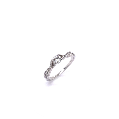 96 - FANCY DESIGN SOLITAIRE DIAMOND RING