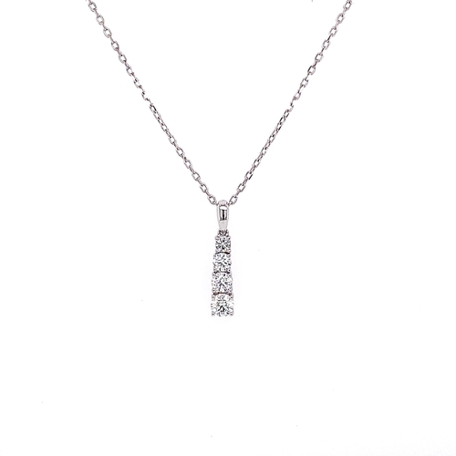 103 - 4 STONE DROP DIAMOND PENDANT