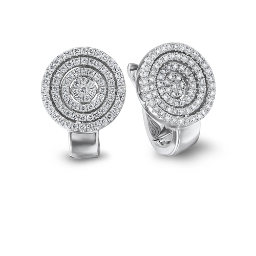 233 - PAIR OF ROUND DESIGN STARLIGHT DIAMOND EARRINGS