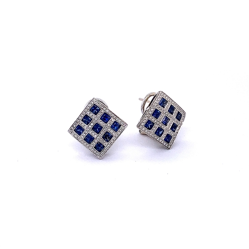 236 - PAIR OF FANCY GEM & DIAMOND EARRINGS