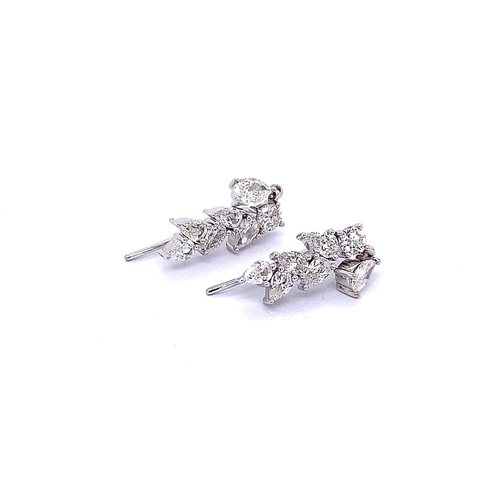 237 - PAIR OF FANCY DIAMOND DROP EARRINGS