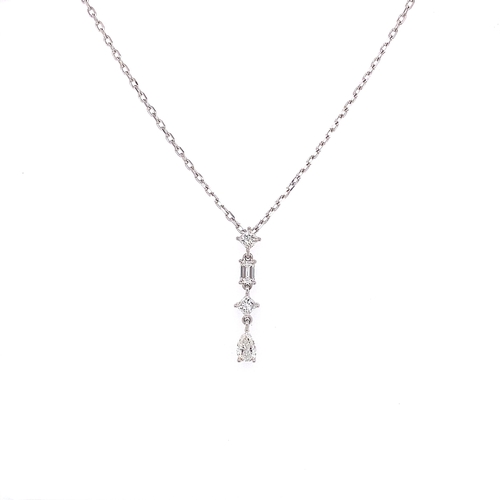 241 - MIXED CUT FANCY DROP DIAMOND PENDANT