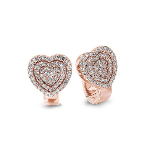 244 - PAIR OF HEART DESIGN STARLIGHT DIAMOND EARRINGS