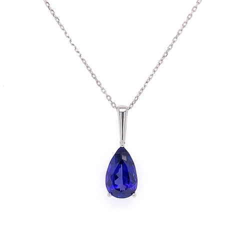 245 - PEAR TANZANITE SOLITAIRE PENDANT