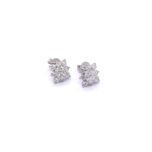 66 - PAIR OF FANCY DIAMOND EARRINGS