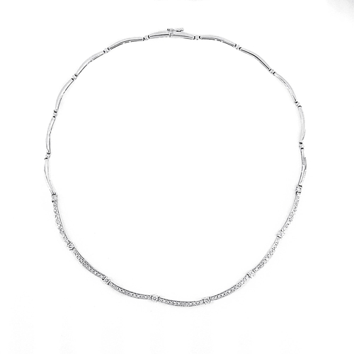 69 - BAR STYLE DIAMOND NECKPIECE