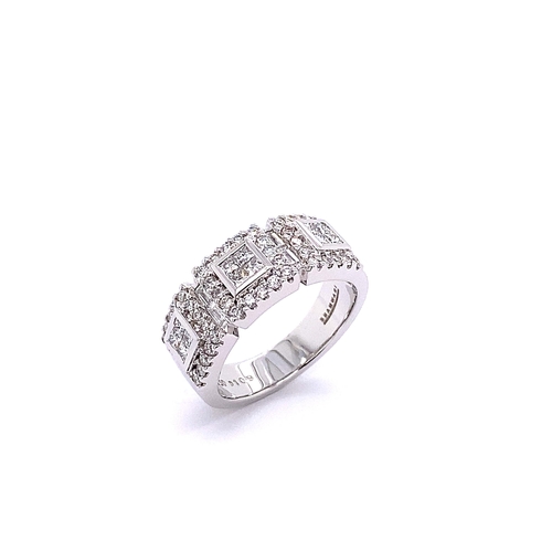 76 - DIAMOND HALF ETERNITY RING