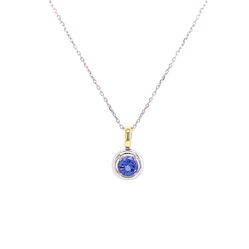 83 - TUBE STYLE ROUND TANZANITE PENDANT