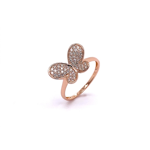 88 - PAVÉ BUTTERFLY DESIGN DIAMOND RING