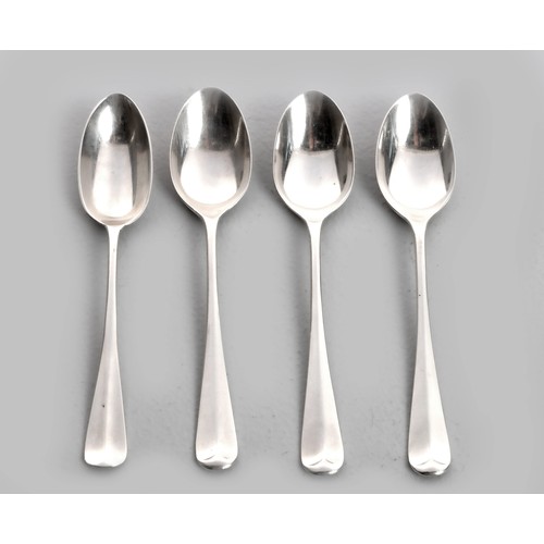 1095 - THREE VICTORIAN OLD ENGLISH PATTERN SILVER TEASPOONS, HENRY WILKINSON AND CO, SHEFFIELD, 1881