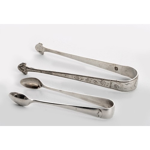 1098 - A PAIR OF VICTORIAN SILVER SUGAR NIPS, LEVI AND SALAMAN, BIRMINGHAM, 1897