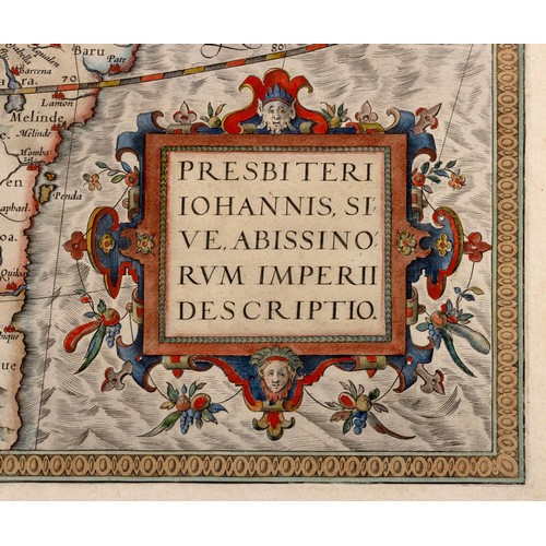 495 - Ortelius - PRESBITERI IOHANNIS, SI=VE, ABISSINO=RUM IMPERII DESCRIPTION