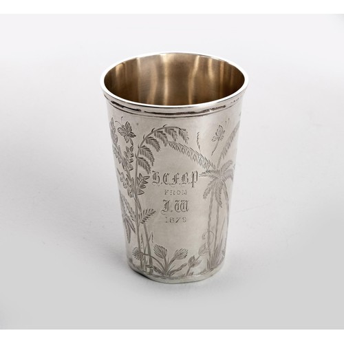 1094 - A VICTORIAN SILVER CHRISTENING BEAKER, WILLIAM EVAN, LONDON, 1879