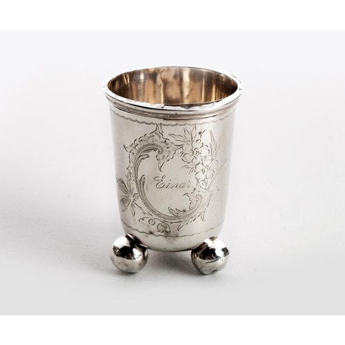 1188 - A NORWEGIAN SILVER BEAKER, H.C. OSTREM, DRAMMEN, LATE 19TH CENTURY