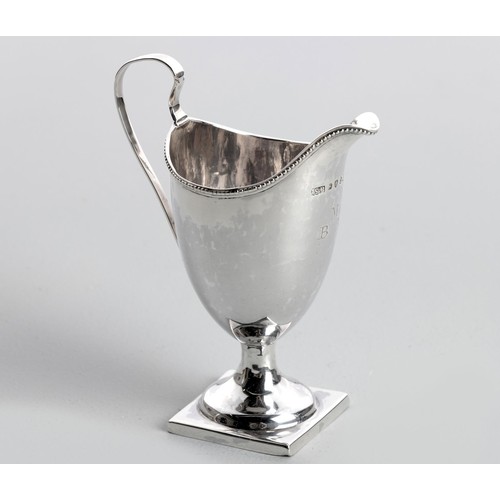 1064 - A GEORGE III SILVER JUG, STEPHAN ADAMS II, LONDON, 1794