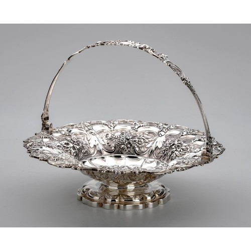 1078 - A GEORGE IV SILVER FRUIT BASKET, WILLIAM KER REID, LONDON, 1827