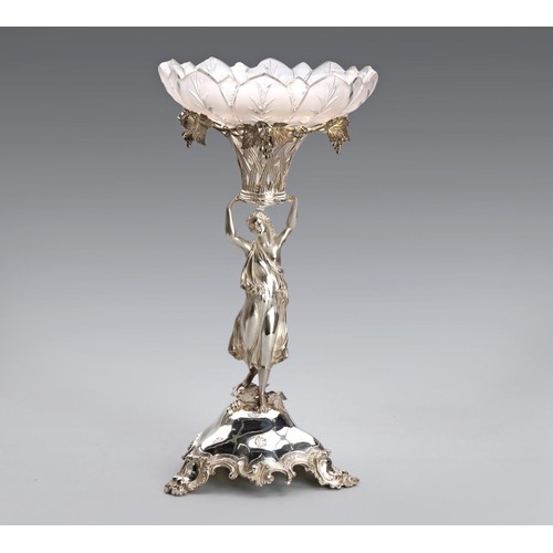 1088 - A VICTORIAN SILVER CENTREPIECE, SMITH NICHOLSON AND CO, LONDON, 1853