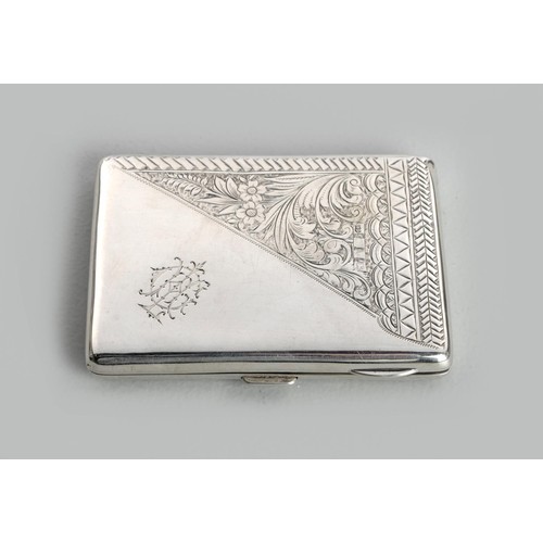 1101 - A VICTORIAN SILVER CIGARETTE BOX, SYNYER AND BEDDOES, BIRMINGHAM, 1898