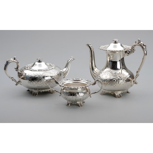 1155 - AN ELIZABETH II SILVER TEA SERVICE, A.E. POSTON AND CO, BIRMINGHAM, 1956