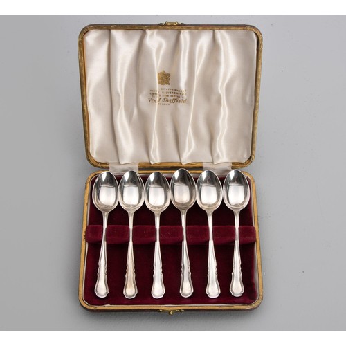 1143 - A CASED GEORGE V SILVER SET OF SIX TEASPOONS, VINER'S LTD, SHEFFIELD, 1935