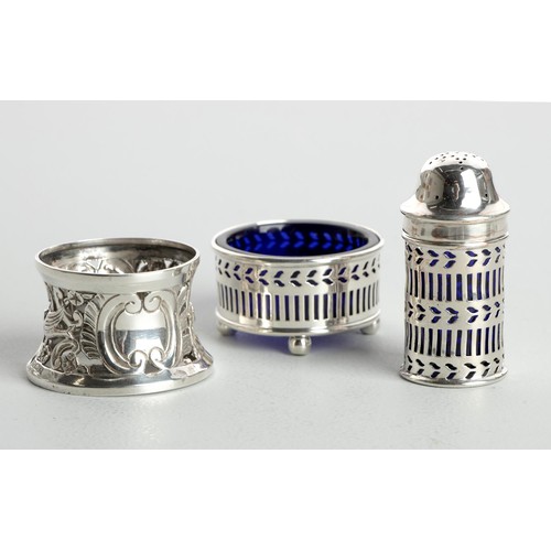 1139 - A GEORGE V SILVER SALT AND PEPPER, WILLIAM HUTTON AND SONS LIMITED, BIRMINGHAM, 1928 AND 1929