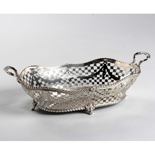 1196 - A DUTCH SILVER BASKET, RETAILED BY BONEBAKKER & ZOON, AMSTERDAM, 1881