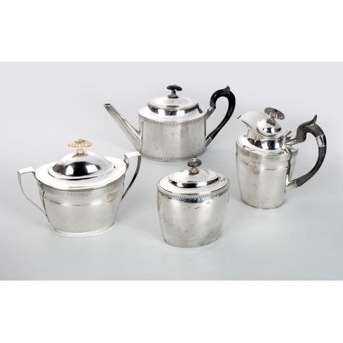 1213 - A THREE PIECE CAPE SILVER TEA SERVICE, GERHARDUS LOTTER