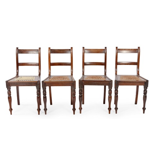 85 - A SET OF FOUR CAPE REGENCY STINKWOOD CHAIRS