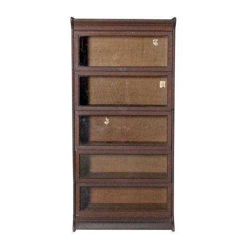 108 - AN OAK LEGAL BOOKCASE