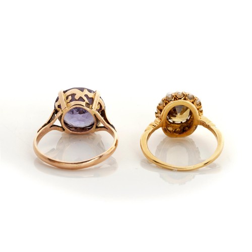 647 - TWO GEM-SET RINGS