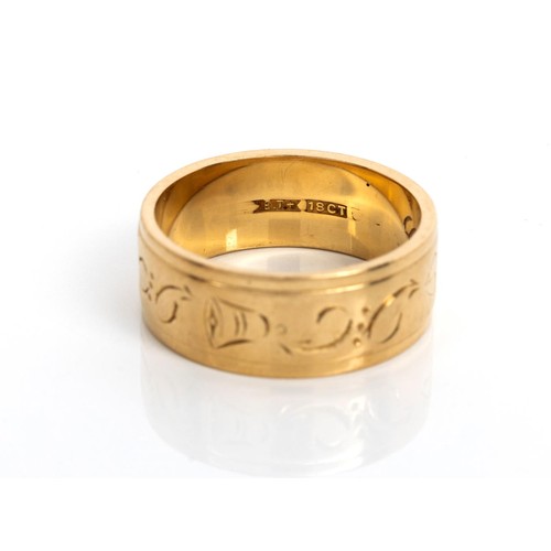 655 - AN 18CT GOLD WEDDING BAND