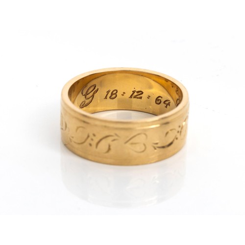 655 - AN 18CT GOLD WEDDING BAND